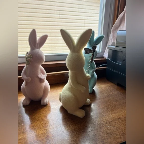 Colorful Pastel Bunny Trio Set - Picture 3 of 7